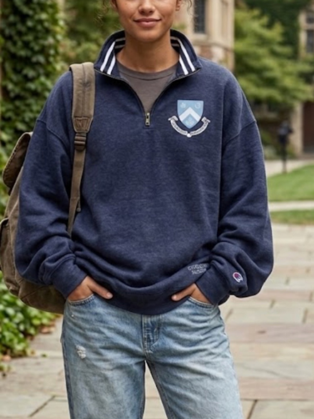 ❤️ Columbia University Ivy League Sweatshirt 1/4 quarter zip college new york